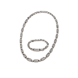 Gucci | Chunky Chain Necklace Bracelet Set Silver – product image 2