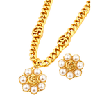 Gucci | GG Pearl Pendant Chain Necklace Gold – product image 2