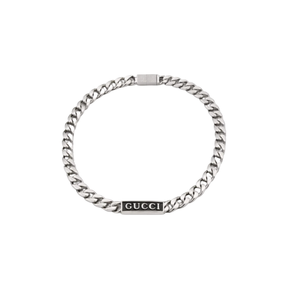 Gucci | Logo Plate Chain Bracelet Silver – product image 1