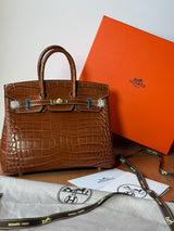 Hermès | Birkin 25 Rich Brown Crocodile Bag – product image 5