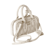 Miu Miu | Arcadie Matelassé Nappa Leather Mini Bag – White – product image 3