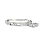 Messika | Move Noa Pavé Bangle Ring Set White Gold Diamonds – product image 1