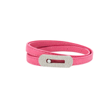 Messika | Leather Double Wrap Bracelet Pink Diamonds – product image 2