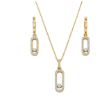 Messika | Long Pavé Station Necklace Earrings Set – product image 1