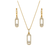 Messika | Long Pavé Station Necklace Earrings Set – product image 1