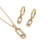 Messika | Long Pavé Station Necklace Earrings Set – product image 2