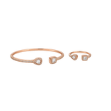 Messika | Pavé Bangle Ring Pink Gold Diamonds Jewelry – Rose Gold – product image 1