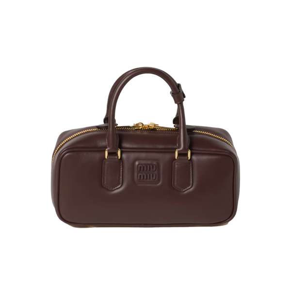 Miu Miu | Solitaire Shiny Leather Dark Bag – Brown