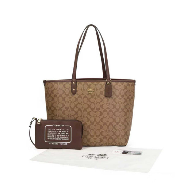 Coach | City Tote Signature Canvas Light Dark Bag – Brown