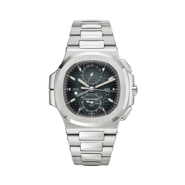 Patek Philippe | Nautilus Time Sunburst Blue Dial Watch