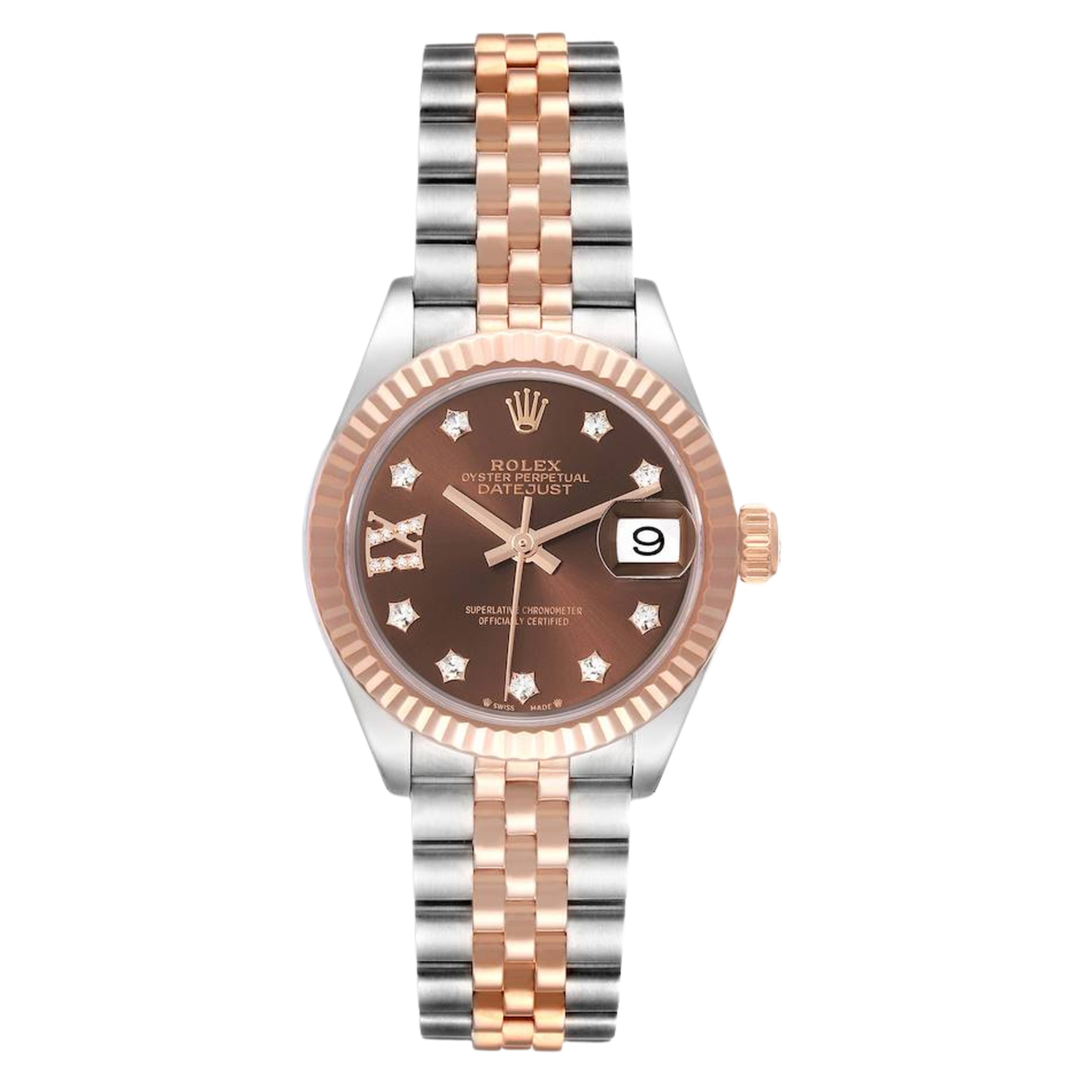 Rolex | Datejust 28 Chocolate Diamond Dial Watch – product image 1