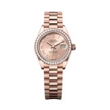 Rolex | Datejust 28 Rose Dial Diamond Bezel Watch – product image 1