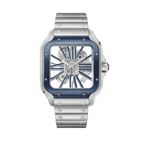 Cartier | Santos de Skeleton Blue Watch – product image 1