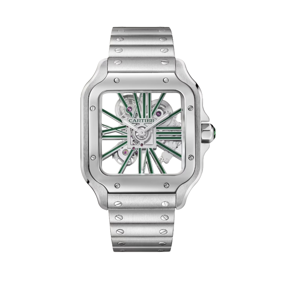 Cartier | Santos de Skeleton Green Watch – product image 1