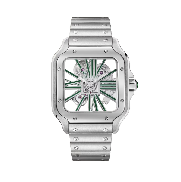 Cartier | Santos de Skeleton Green Watch