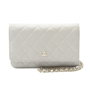 Chanel | Grey Caviar Leather Wallet – product image 1