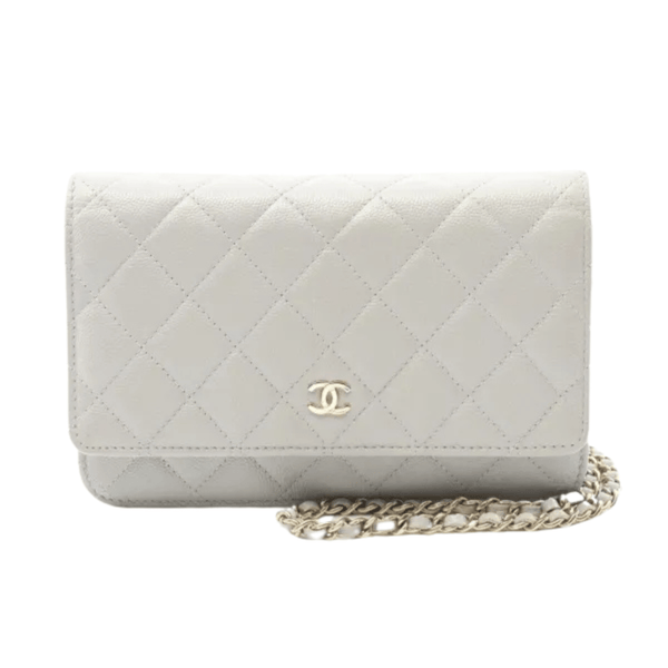 Chanel | Grey Caviar Leather Wallet
