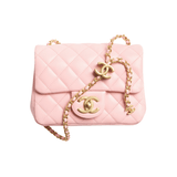 Chanel | Mini Flap Pink Lambskin Leather With Gold-Tone Hardware Bag – Gold Tone – product image 1