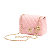 Chanel | Mini Flap Pink Lambskin Leather With Gold-Tone Hardware Bag – Gold Tone – product image 2