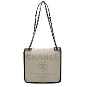 Chanel | Deauville PM Shoulder Canvas Leather Bag – product image 1