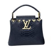 Louis Vuitton | Capucines Mini Navy Python Skin Bag – Gold – product image 1