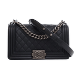 Chanel | Boy Black Quilted Caviar Leather Bag – product image 1
