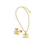 Chanel | Vintage Alhambra Diamond Set Yellow Gold Jewelry – product image 2