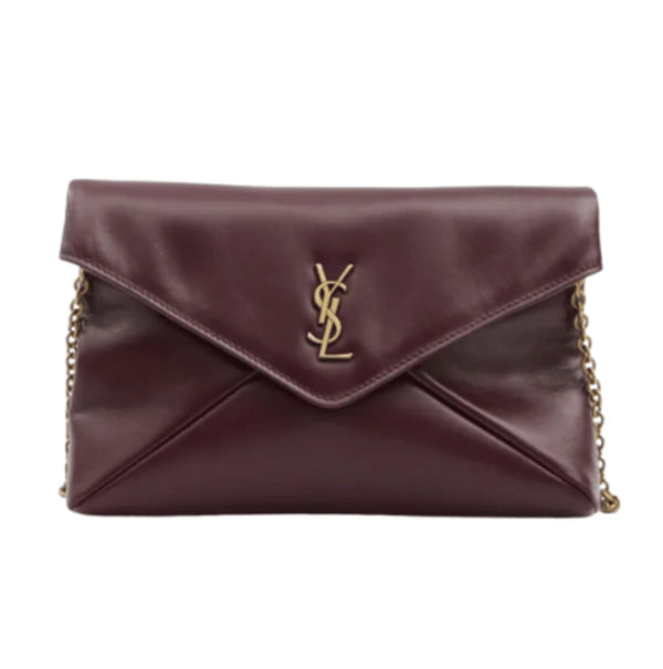 Saint Laurent | Cassandre Flap Chain Shoulder Dark Ruby Calfskin Leather Bag