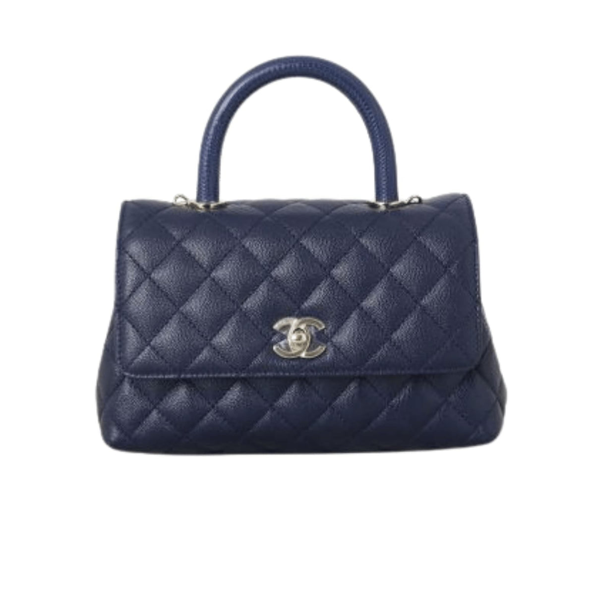 Chanel | Coco Handle Mini Navy Blue Caviar Leather Bag – product image 1