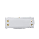 Chanel | Small Flap Top Handle Quilted Leather Bag – White – product image 3
