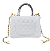 Chanel | Small Flap Top Handle Quilted Leather Bag – White – product image 2
