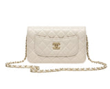 Chanel | Classic Quilted White Lambskin Leather Bag – product image 1