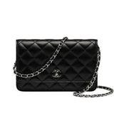 Chanel | Classic On Chain Black Leather Wallet – product image 1