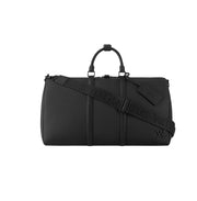 Louis Vuitton | Keepall Bandoulière 50 Black Grained Cowhide Leather Bag – product image 1