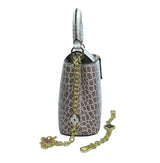Louis Vuitton | Capucines Mini White Brown Crocodilian Leather Bag – product image 3