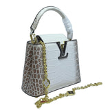 Louis Vuitton | Capucines Mini White Brown Crocodilian Leather Bag – product image 2