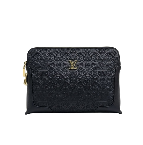 Louis Vuitton | Black Leather Clutch Pouch