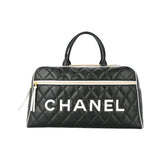 Chanel | Quilted Leather CC Logos Boston Hand Bag – Black – product image 1
