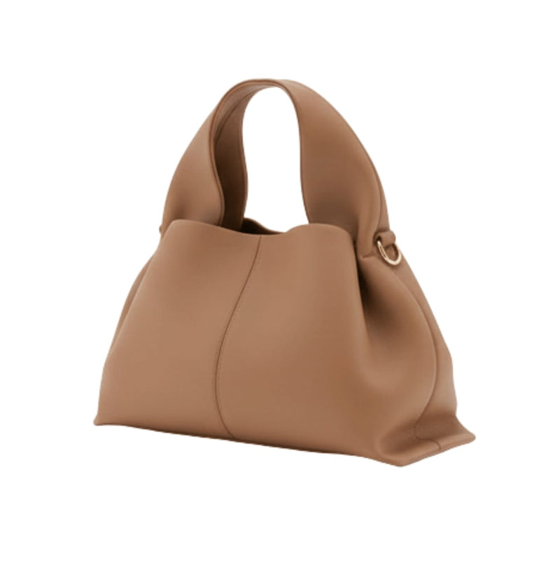 Polène | Numéro Neuf Mini Textured Taupe Leather Bag – product image 2