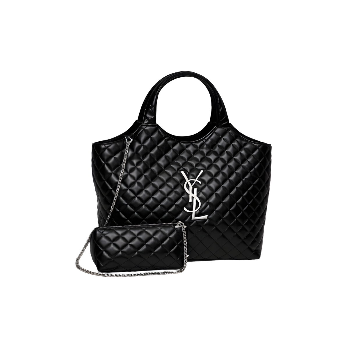Saint Laurent | Icare Maxi Quilted Lambskin Bag – Black – product image 1