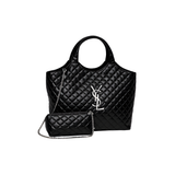 Saint Laurent | Icare Maxi Quilted Lambskin Bag – Black – product image 1