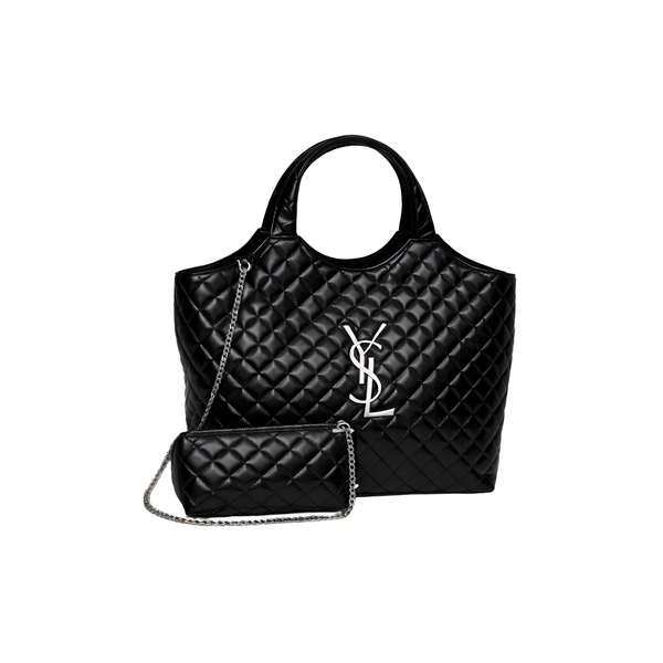 Saint Laurent | Icare Maxi Quilted Lambskin Bag – Black