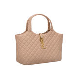 Saint Laurent | Icare Maxi Quilted Suede Bag – Beige – product image 3