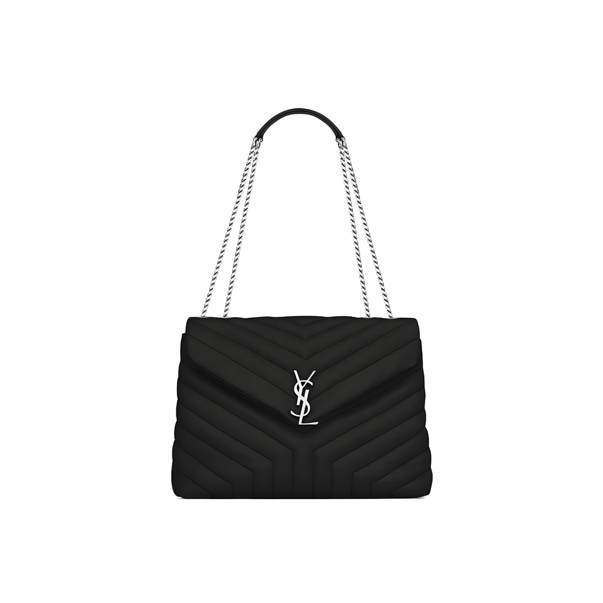 Saint Laurent | Loulou Black Bag – Silver – product image 1