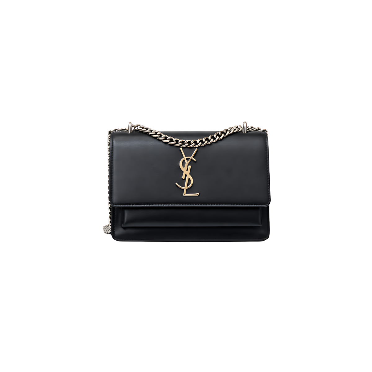 Saint Laurent | Sunset Medium Black Smooth Leather Bag – product image 1