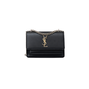 Saint Laurent | Sunset Medium Black Smooth Leather Bag – product image 1