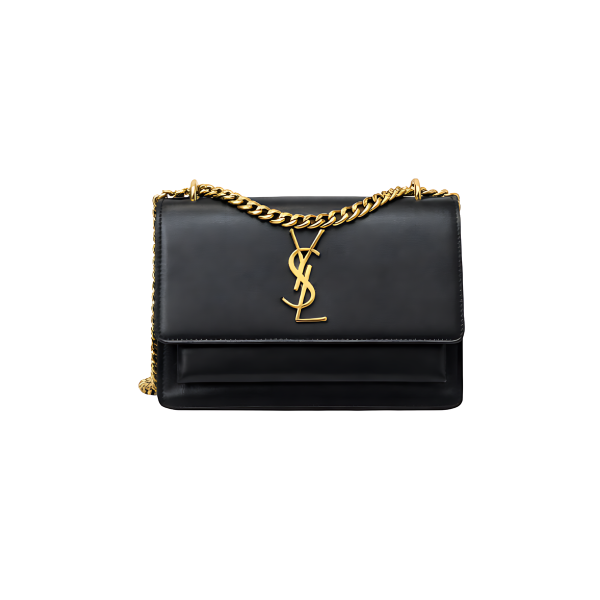 Saint Laurent | Sunset Medium Black Bag – Gold – product image 1