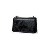Saint Laurent | Sunset Medium Black Croc-Embossed Bag – product image 3