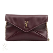 Saint Laurent | Cassandre Flap Chain Shoulder Dark Ruby Calfskin Leather Bag – product image 1