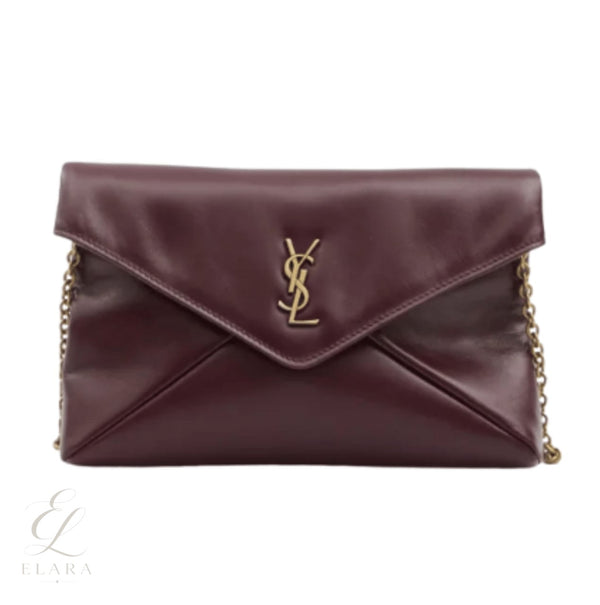 Saint Laurent | Cassandre Flap Chain Shoulder Dark Ruby Calfskin Leather Bag